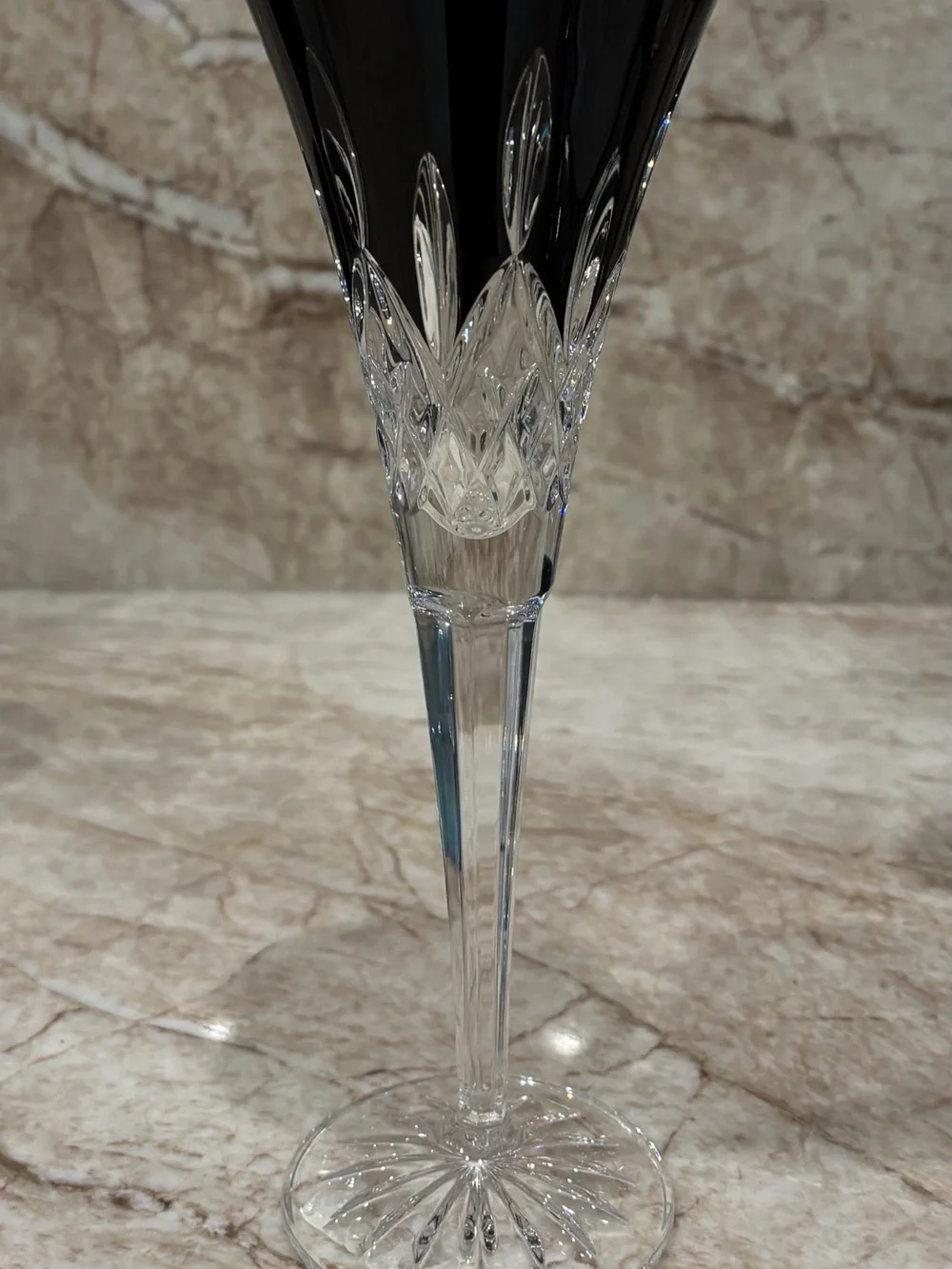 Waterford Lismore Crystal Bar Set in Clear Crystal and Black Accents